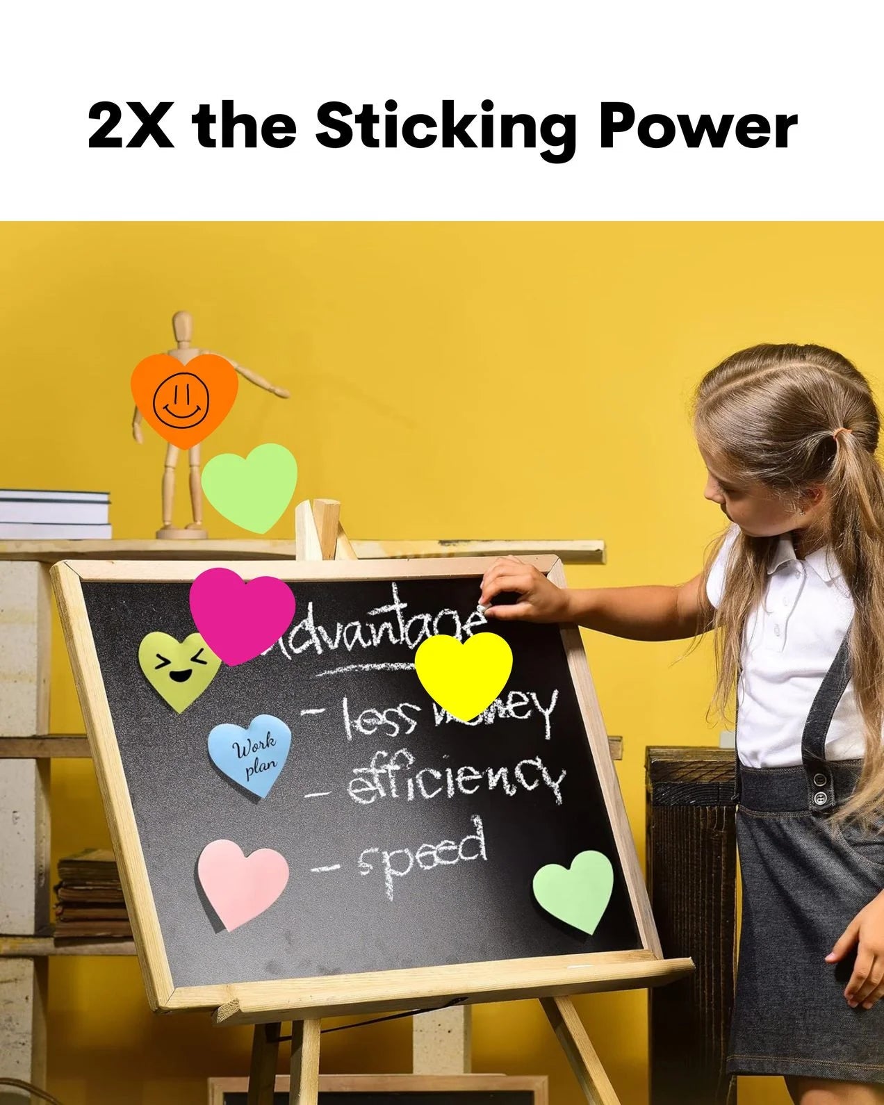 Multi-Shape Fluorescent Sticky Notes – 100 Sheets, Bright and Colourful Designs, Effective Note-Taking & Organizing