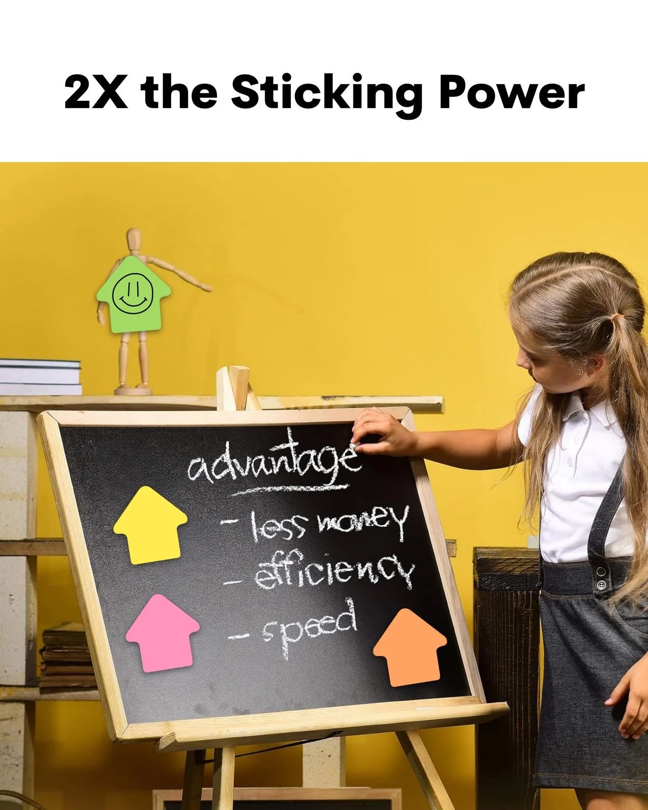 Multi-Shape Fluorescent Sticky Notes – 100 Sheets, Bright and Colourful Designs, Effective Note-Taking & Organizing