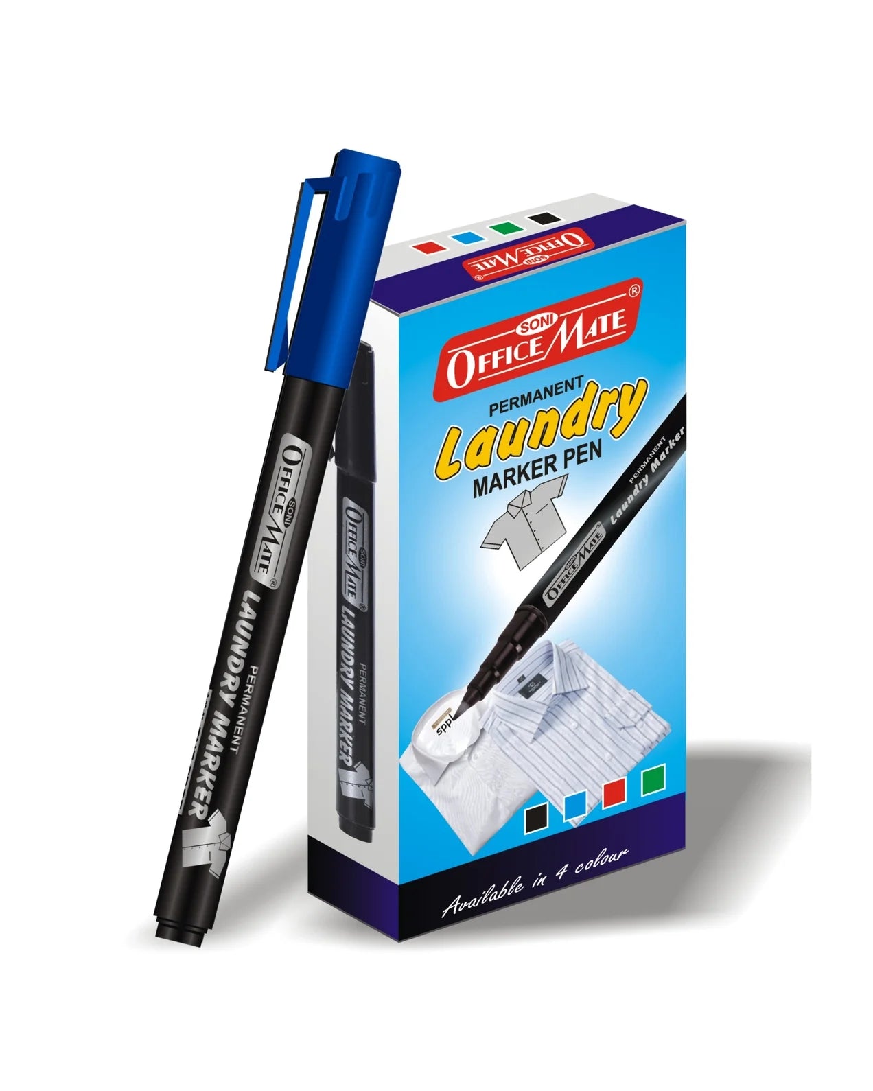 Fine Tip Laundry Markers (10pcs) – Permanent Ink, Non-Toxic, Fade-Resistant