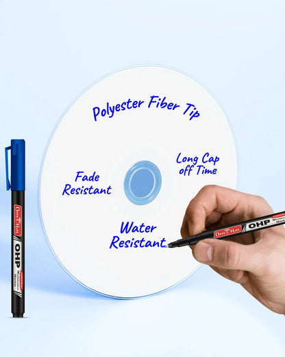 Permanent CD/DVD/OHP Markers (10pcs) – Quick Drying, Water Resistant
