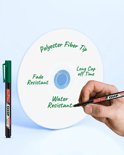 Permanent CD/DVD/OHP Markers (10pcs) – Quick Drying, Water Resistant
