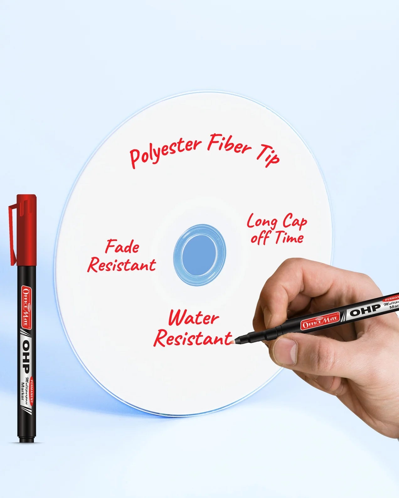 Permanent CD/DVD/OHP Markers (10pcs) – Quick Drying, Water Resistant
