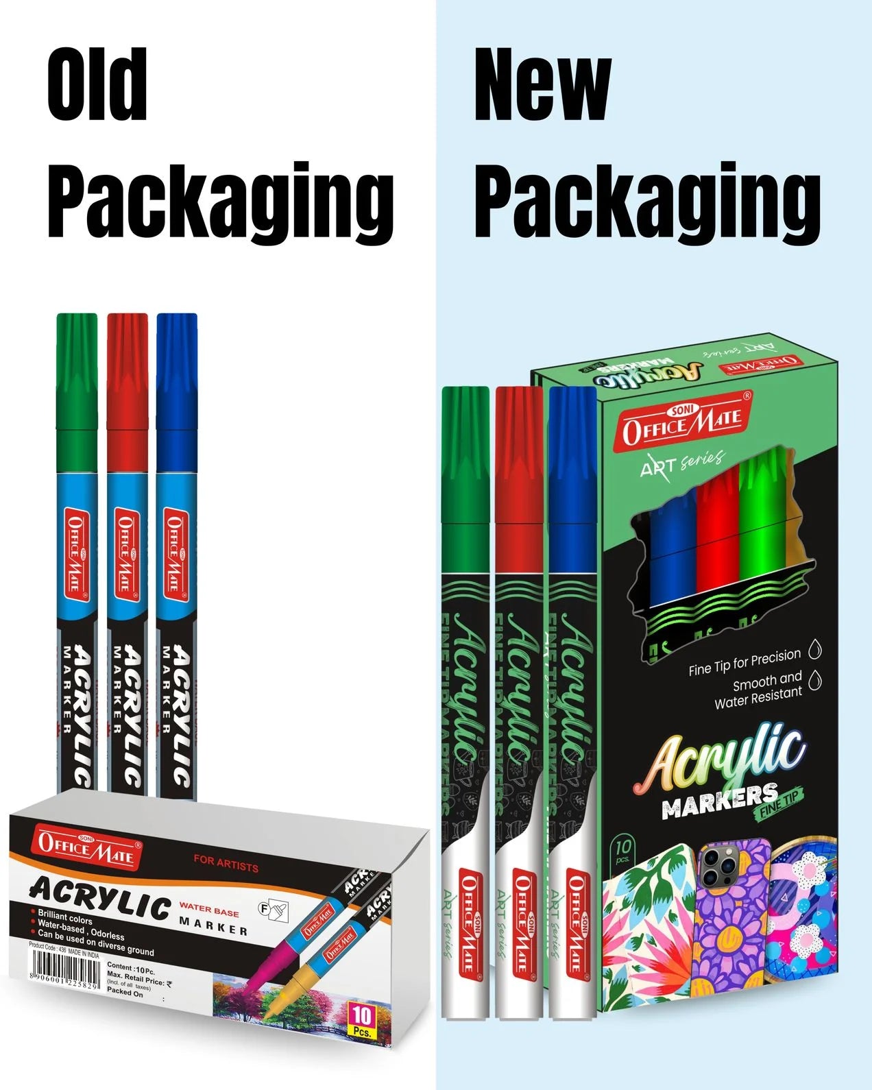 Fine Tip Acrylic Paint Markers – Water Based, Versatile Use