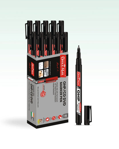 Permanent CD/DVD/OHP Markers (10pcs) – Quick Drying, Water Resistant