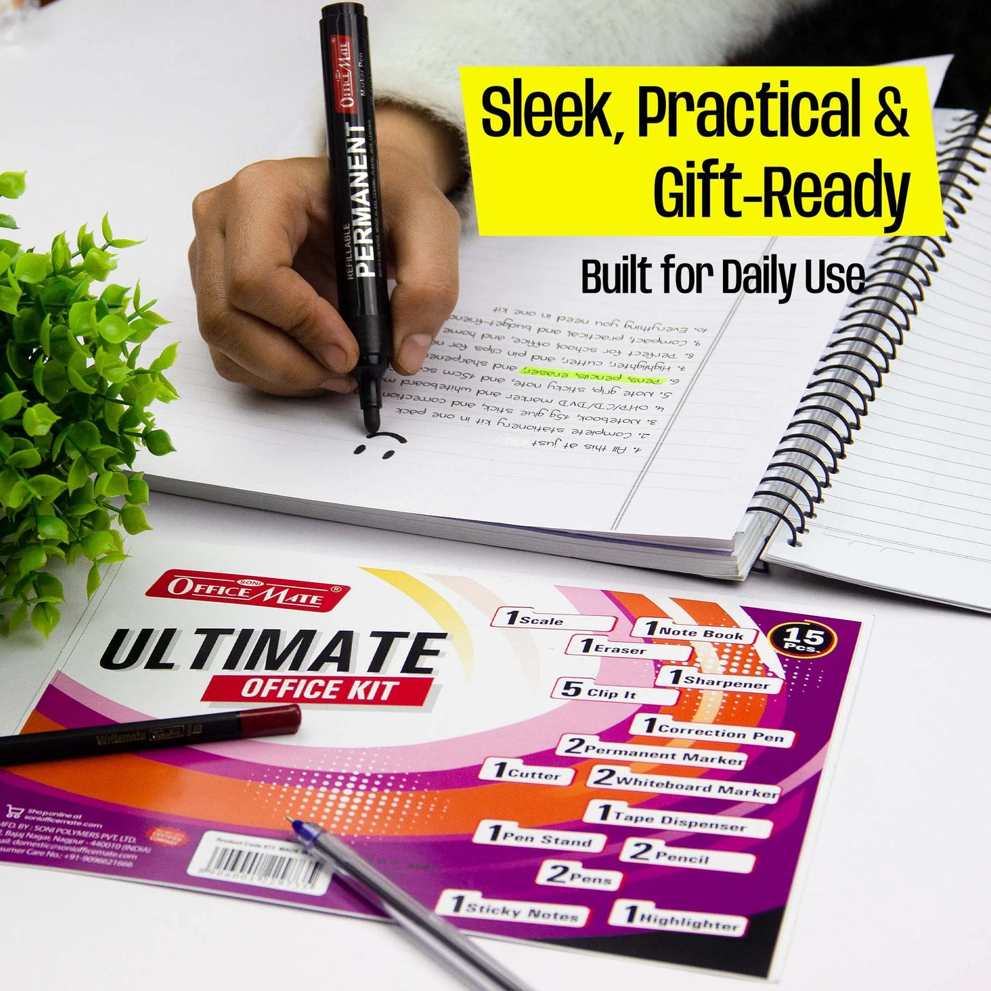 Ultimate Office Kit, Complete Desk Stationery Set for Office & Home, Smarter, More Organized Workspace
