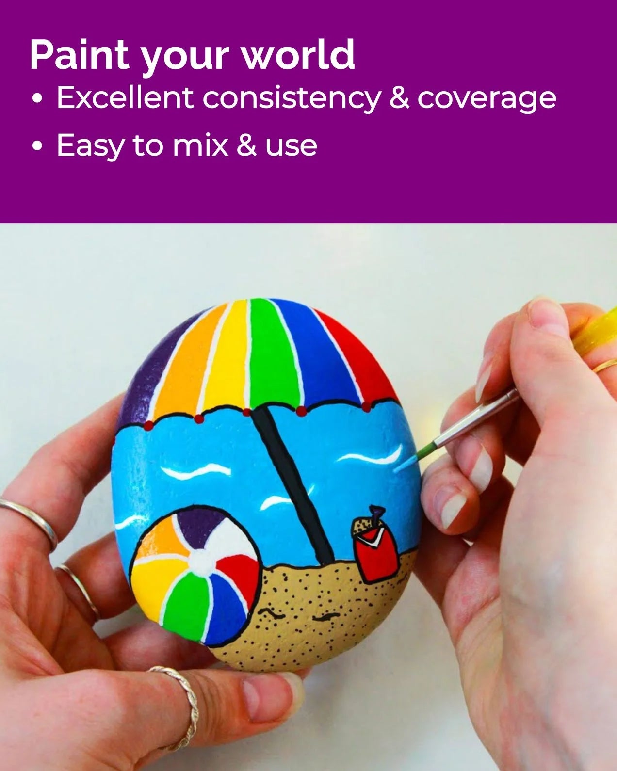 Acrylic Paint Colors (100ml) – Pack of 6, Vibrant Colours, Fast Drying