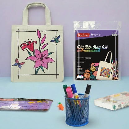 DIY Tote Bag Kit, DIY Art & Craft Kit for Kids, Students & Adults, Safe, Washable & Fun for Home, School, or Gifting