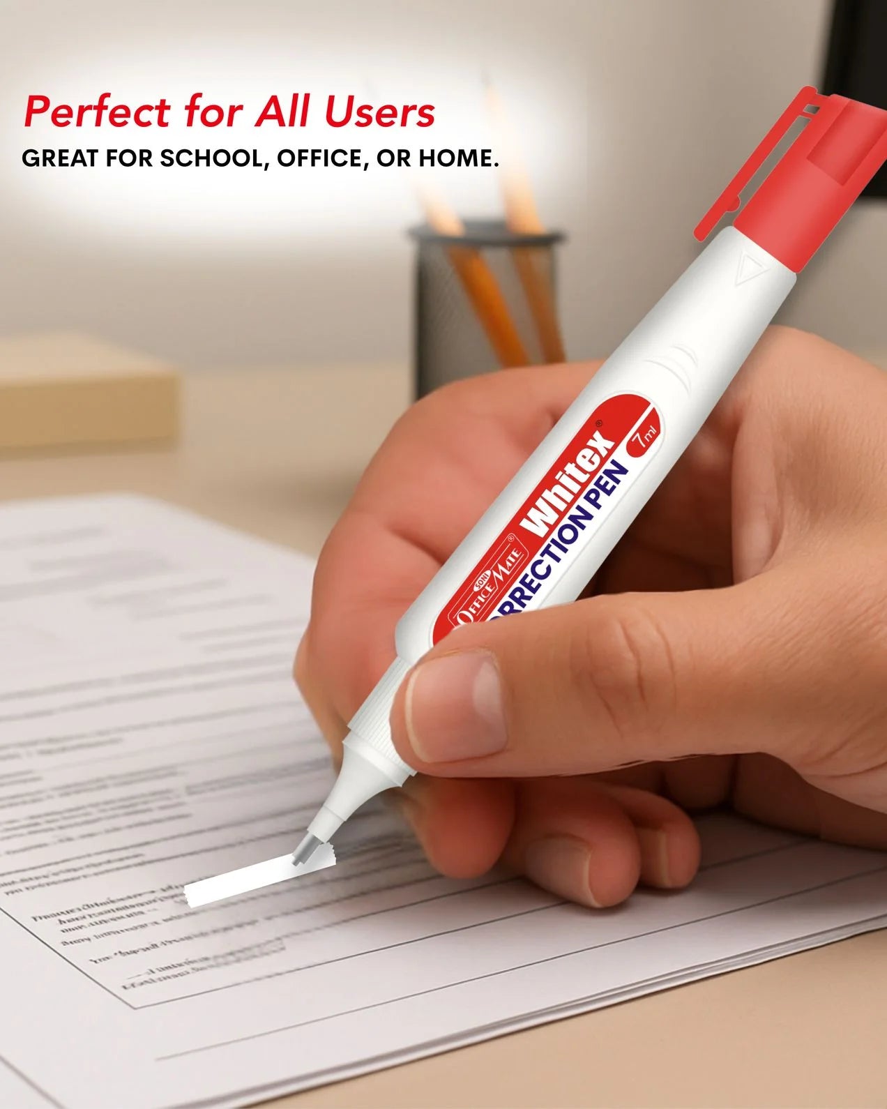 Correction Pen (7ml) – Pack of 10, Instant Drying, Precise Application