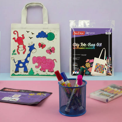 DIY Tote Bag Kit, DIY Art & Craft Kit for Kids, Students & Adults, Safe, Washable & Fun for Home, School, or Gifting