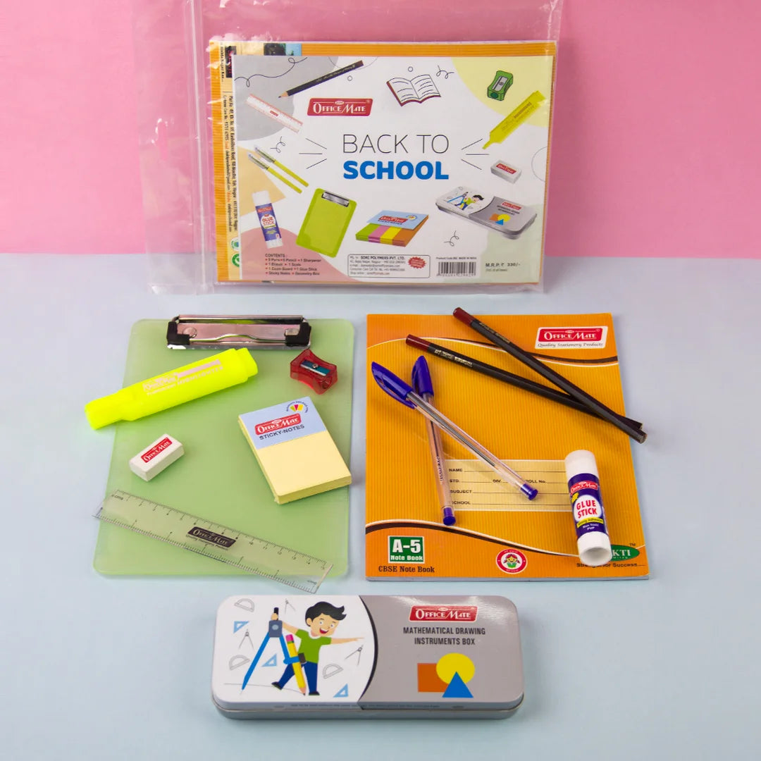 Back to School Kit for Students, Complete School Essentials, Compact & Organized Stationery Set