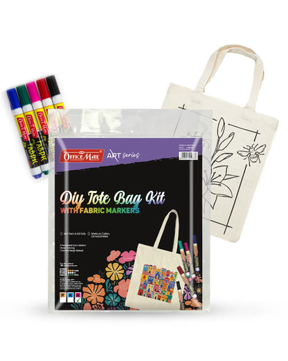 DIY Tote Bag Kit, DIY Art & Craft Kit for Kids, Students & Adults, Safe, Washable & Fun for Home, School, or Gifting