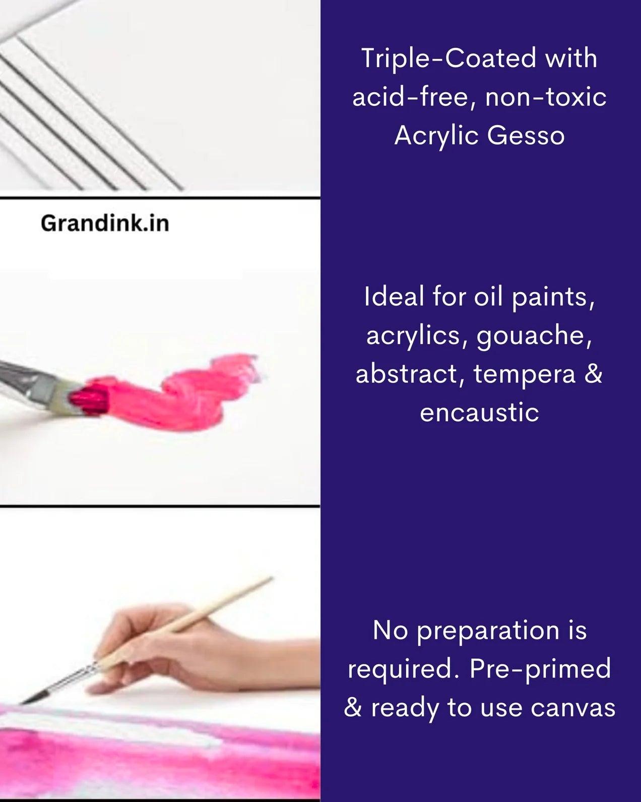 Premium Canvas (1pcs), Sturdy Surface for Vibrant, Long-Lasting Art