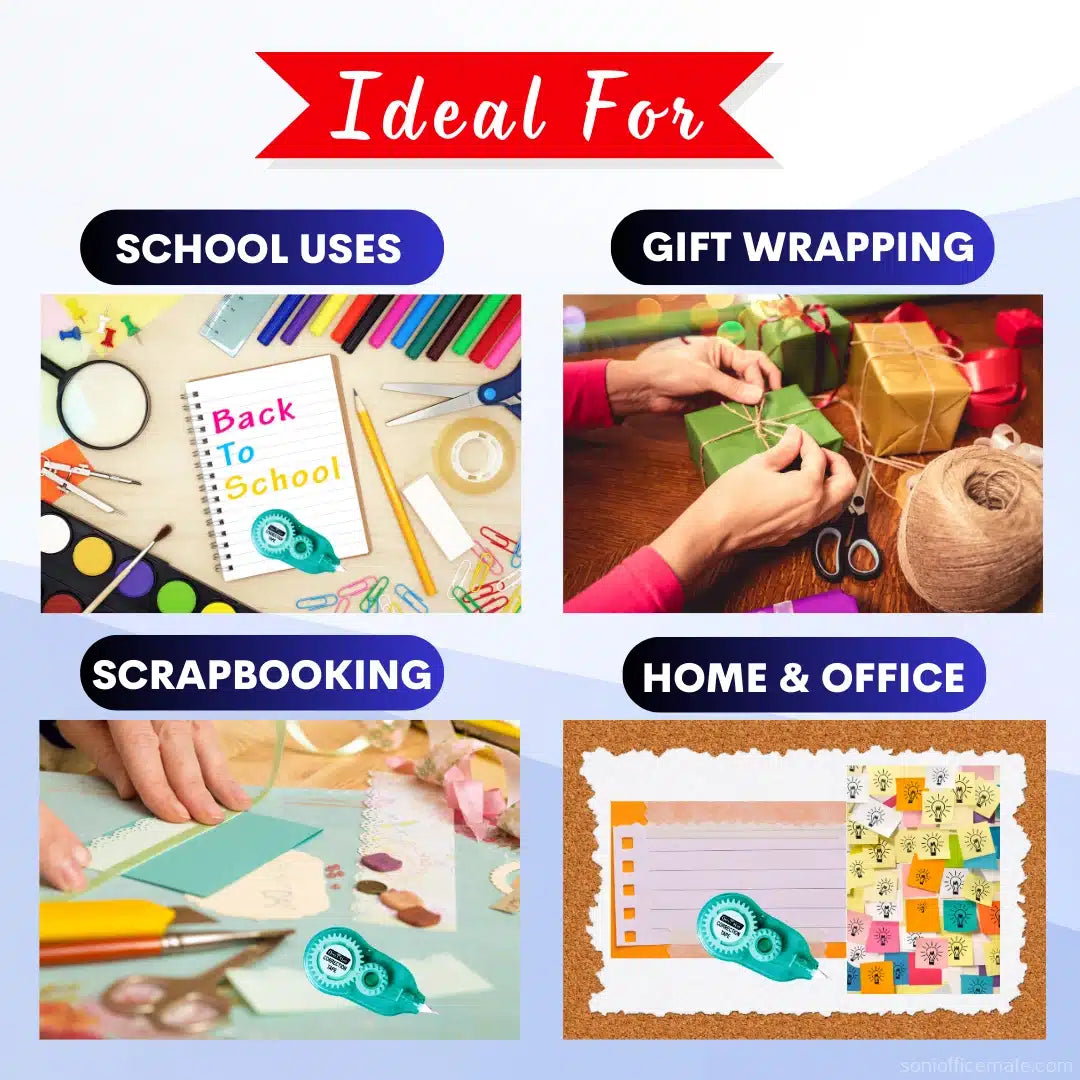 Correction Tape in Pouch in Pack of 10 pcs &#8211; Soni Office Mate 7