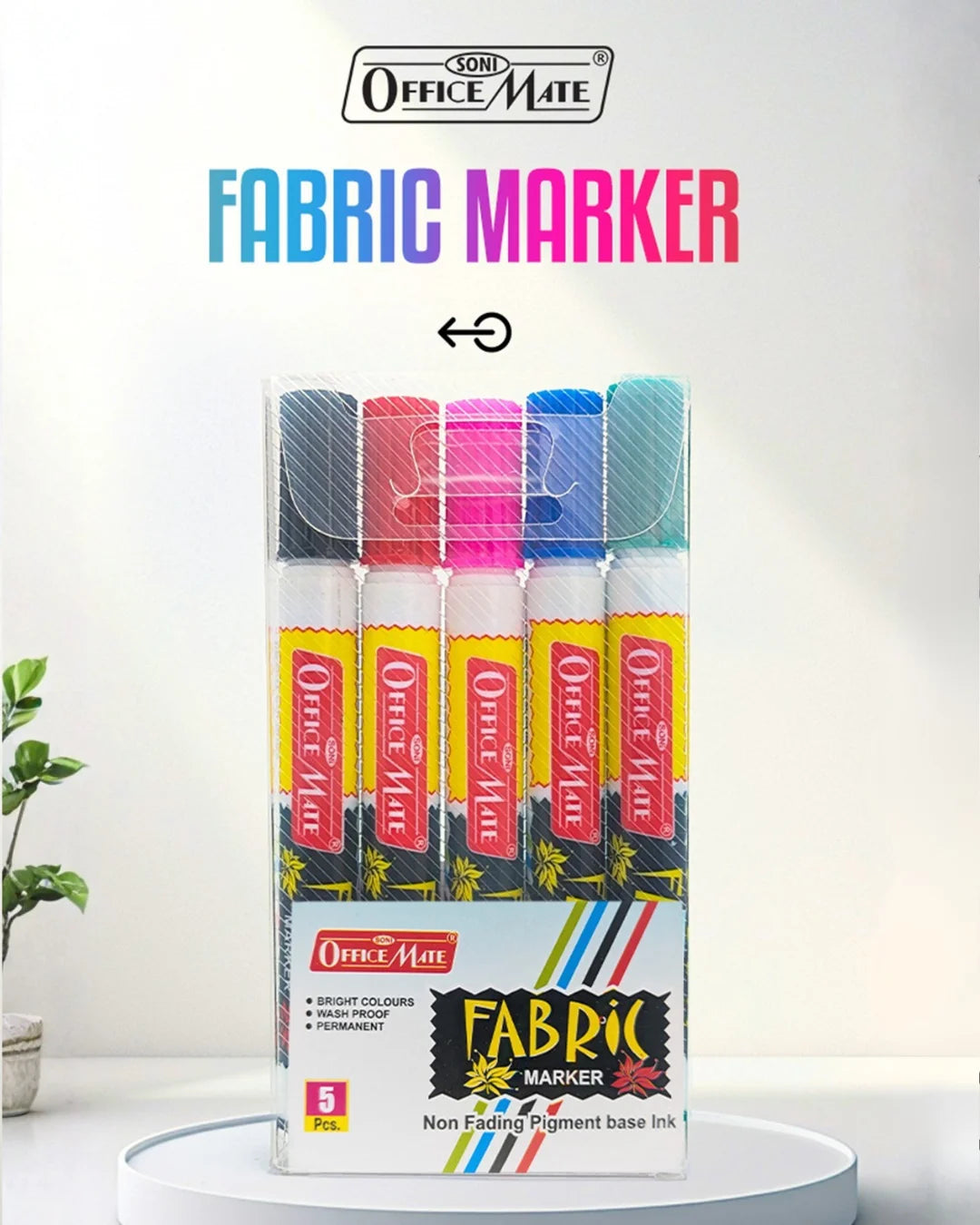 Fabric Markers – DIY Marker, Wash Resistant, Vivid Colours, Works on all Fabric Surfaces