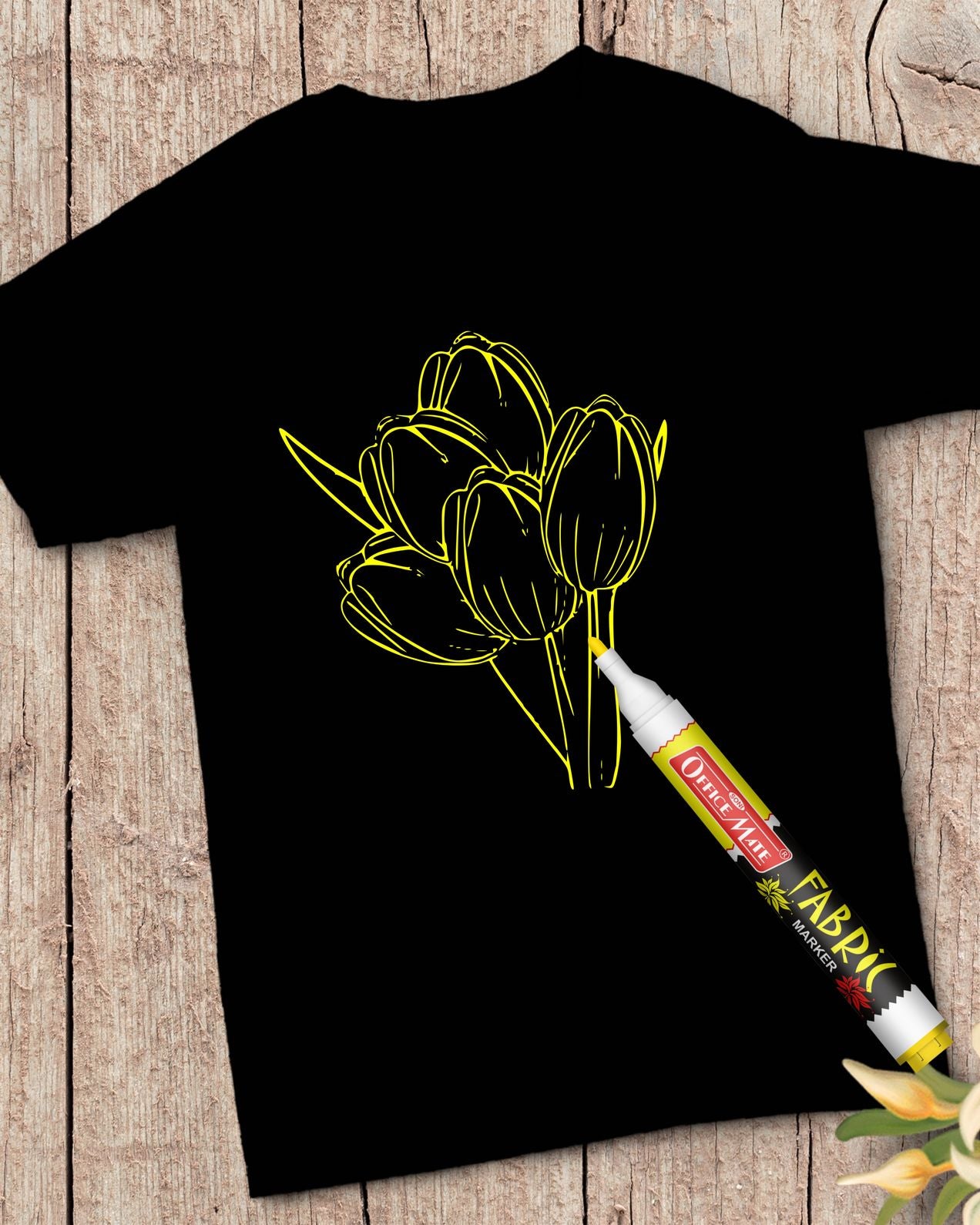 Fabric Markers (10pcs) – DIY Marker, Wash Resistant, Vivid Colours, Works On All Fabric Surfaces