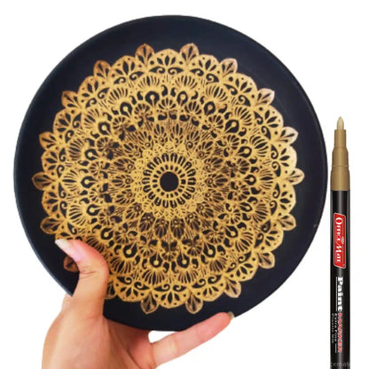 Fine Tip Paint Marker Golden Pack of 10pcs 1