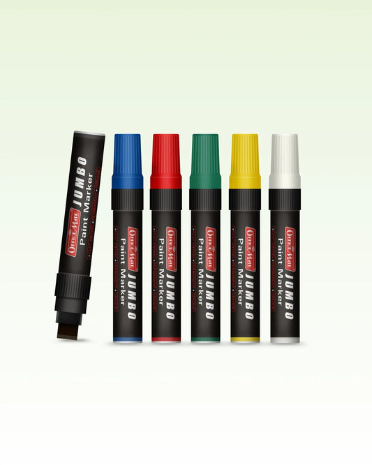 Jumbo Paint Markers (6pcs) – Wide Tip, Non-Toxic, Multi Surface Usage