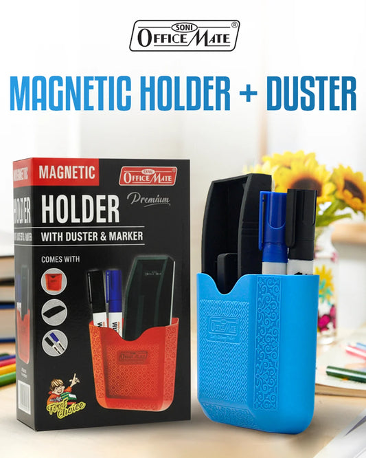 Magnetic Holder with Duster and Markers,  Ultimate Convenience, Multipurpose