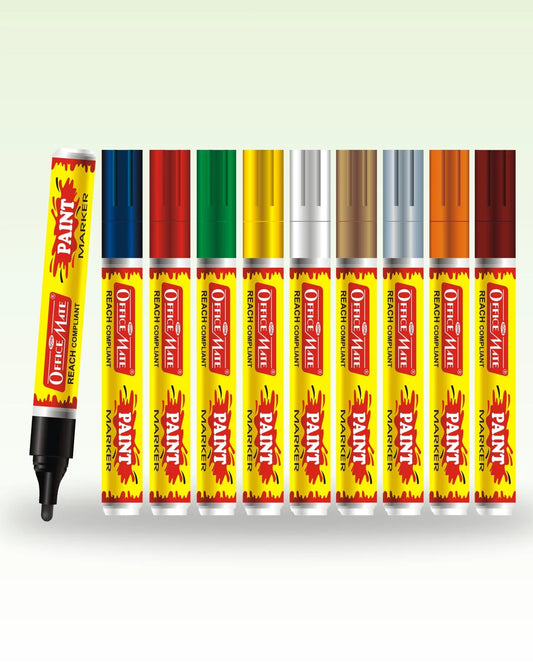 Paint Marker Regular Colors (10pcs) - Vibrant Colours, Non-Toxic, Multi surface usage