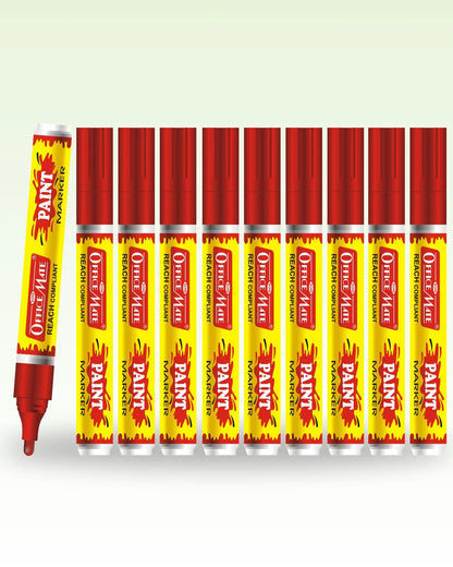 Paint Marker Regular Colors (10pcs) - Vibrant Colours, Non-Toxic, Multi surface usage