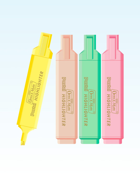 Pastel Highlighters, Smudge Proof Pastel Ink, Smooth Flow, 3x Longer Lasting
