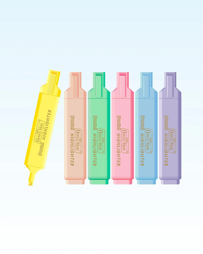 Pastel Highlighters, Smudge Proof Pastel Ink, Smooth Flow, 3x Longer Lasting