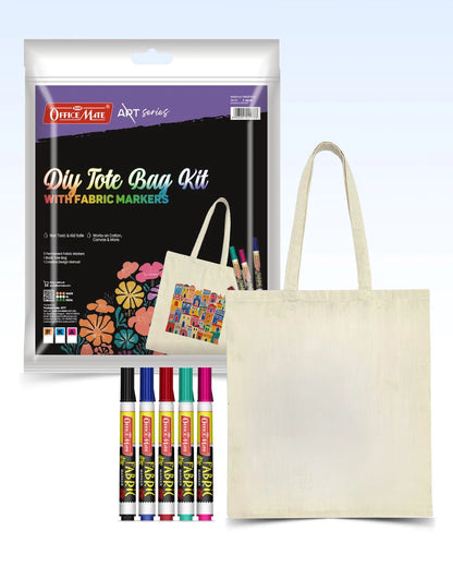 DIY Tote Bag Kit, DIY Art & Craft Kit for Kids, Students & Adults, Safe, Washable & Fun for Home, School, or Gifting