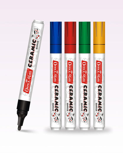 Bullet Tip Ceramic Markers – Ideal for Ceramic Art, Smudge proof Ink