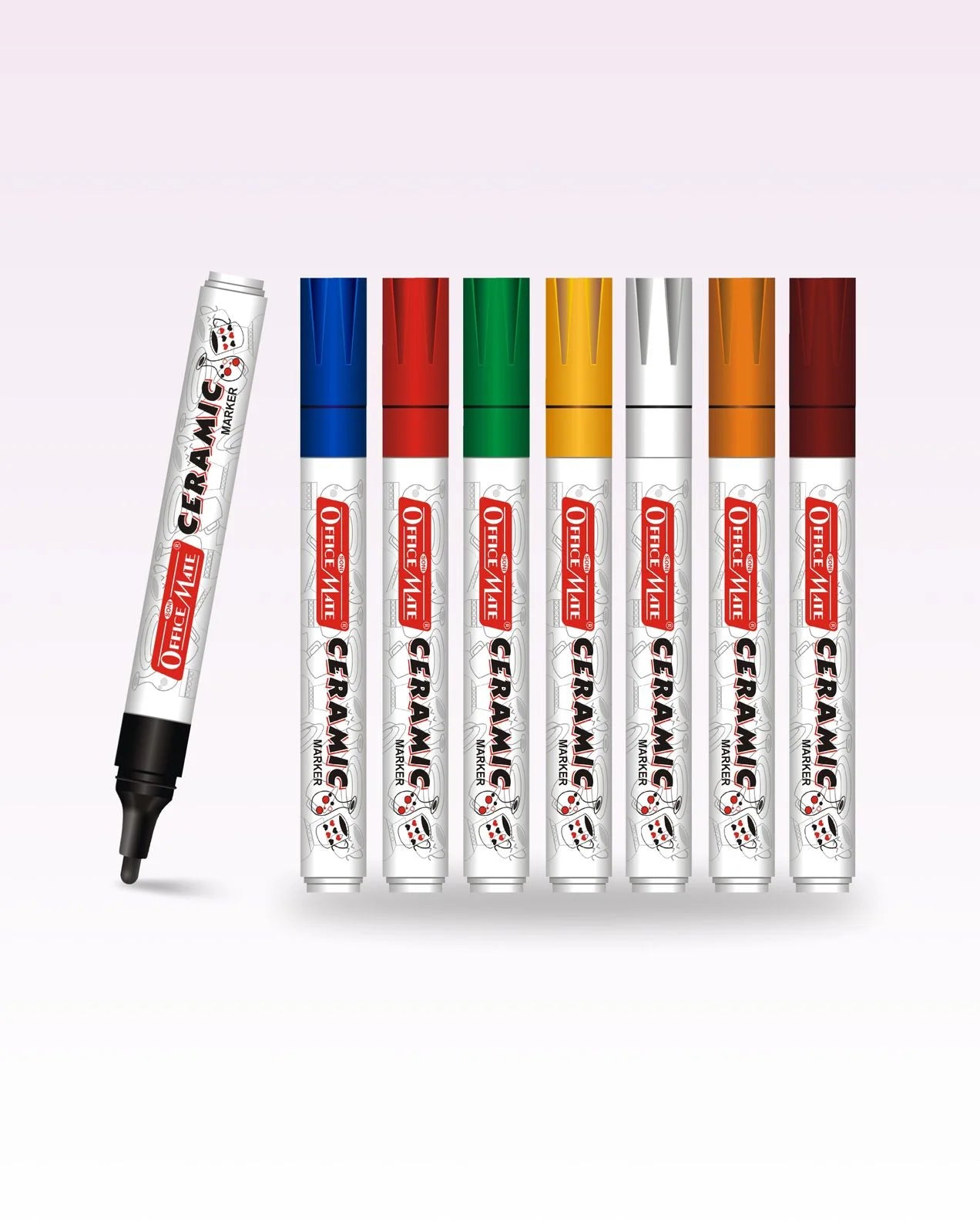 Bullet Tip Ceramic Markers – Ideal for Ceramic Art, Smudge proof Ink