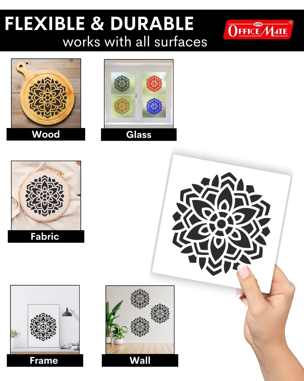 Precision Cut Stencil (1 pcs), Achieve Sharp, Clean Designs for Your Craft Projects