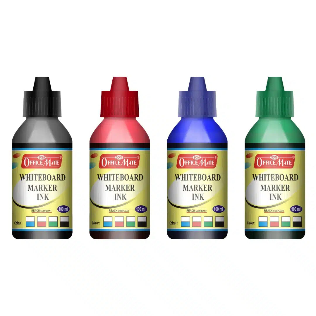 Whiteboard Marker Ink (MIX, 100ml, Pack of 4)