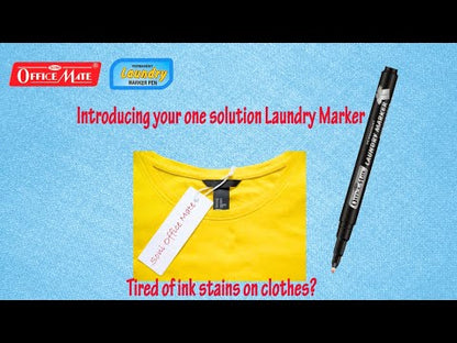 Fine Tip Laundry Markers Pen (Pack of 4) – Permanent Ink, Non-Toxic, Fade-Resistant