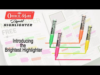 Fluorescent Liquid Highlighter Markers (4pcs) – Vibrant Colours, Smooth Flow, 3x Longer Lasting